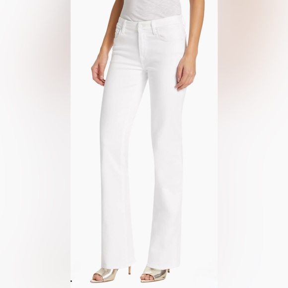 7 For All Mankind Denim - 7 For All Mankind Kimmie Mid-Rise Stretch Boot-Cut Jeans In White Size 26 NTW